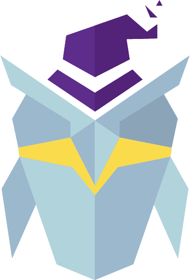 Logo-ul WizzTech — bufniță geometrică